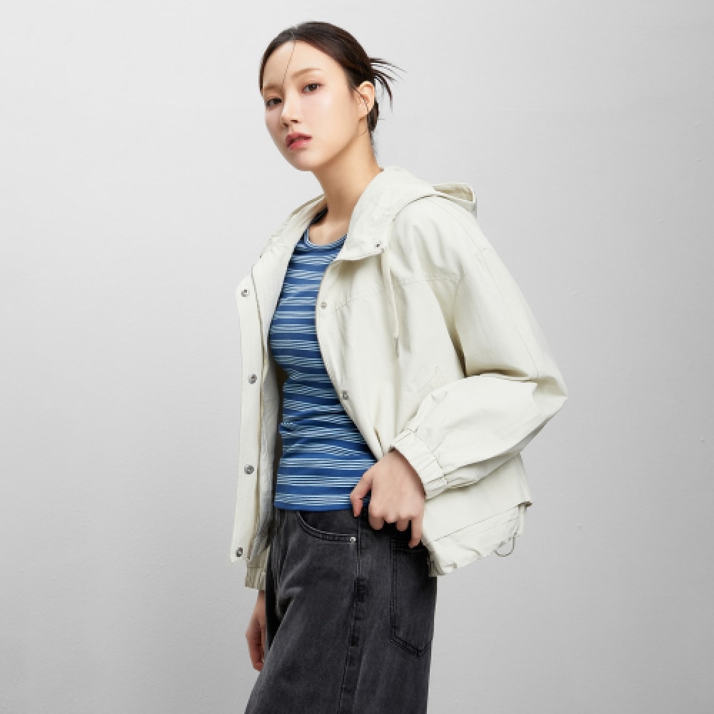 MIXXO フードショートジャンパー_MIWJJF304C