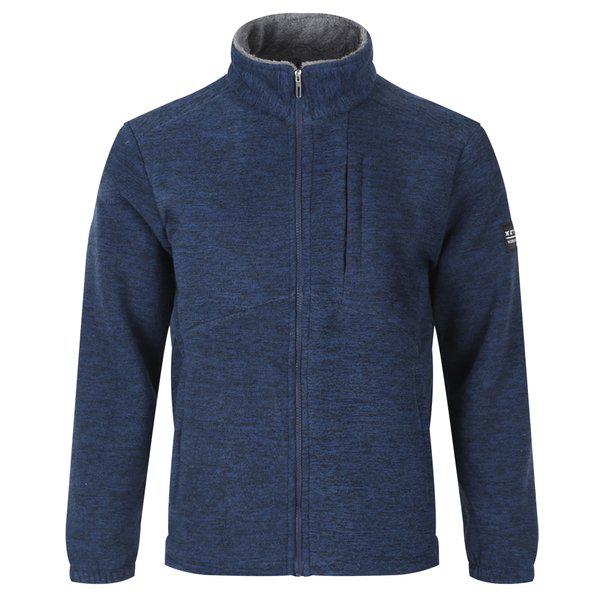 メンズソフトボア起毛フリースジップアップ BR-JUW-Q005-ディープネイビー