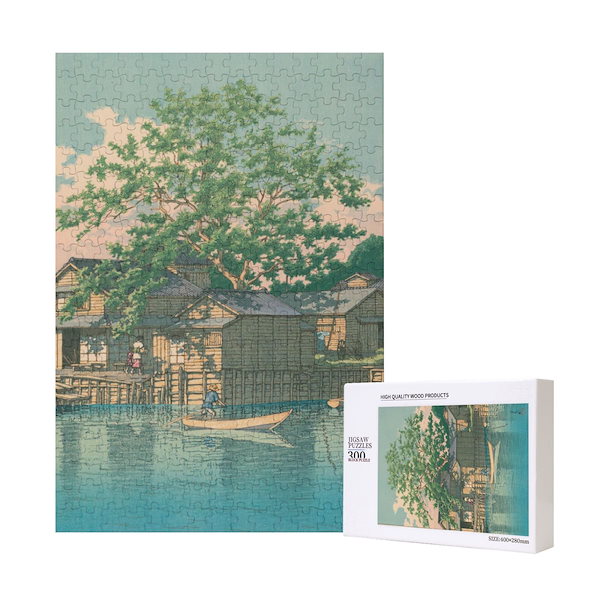 Qoo10] 千雪間 パズル 300ピース 川瀬巴水 舟堀栗渡