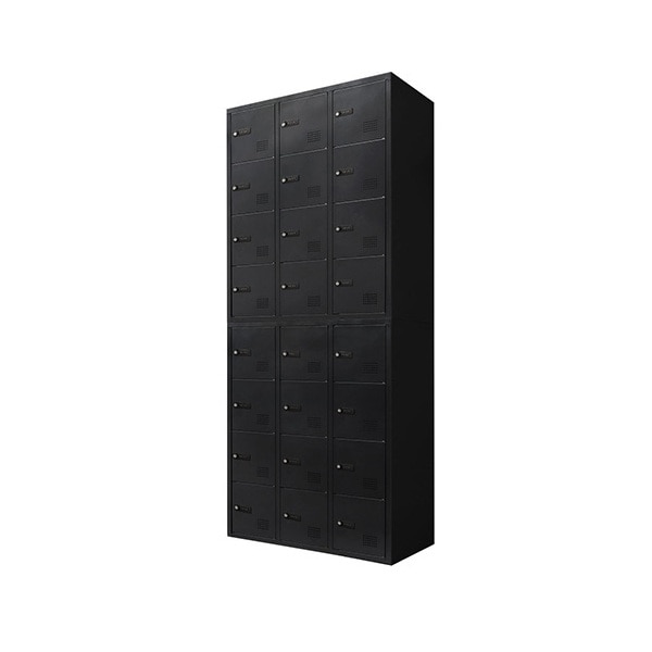 法人限定 Netforce FHD-1212-W-BK ブラック FACILE シューズロッカー 24人用 2台セット ダイヤル錠 メーカー直送