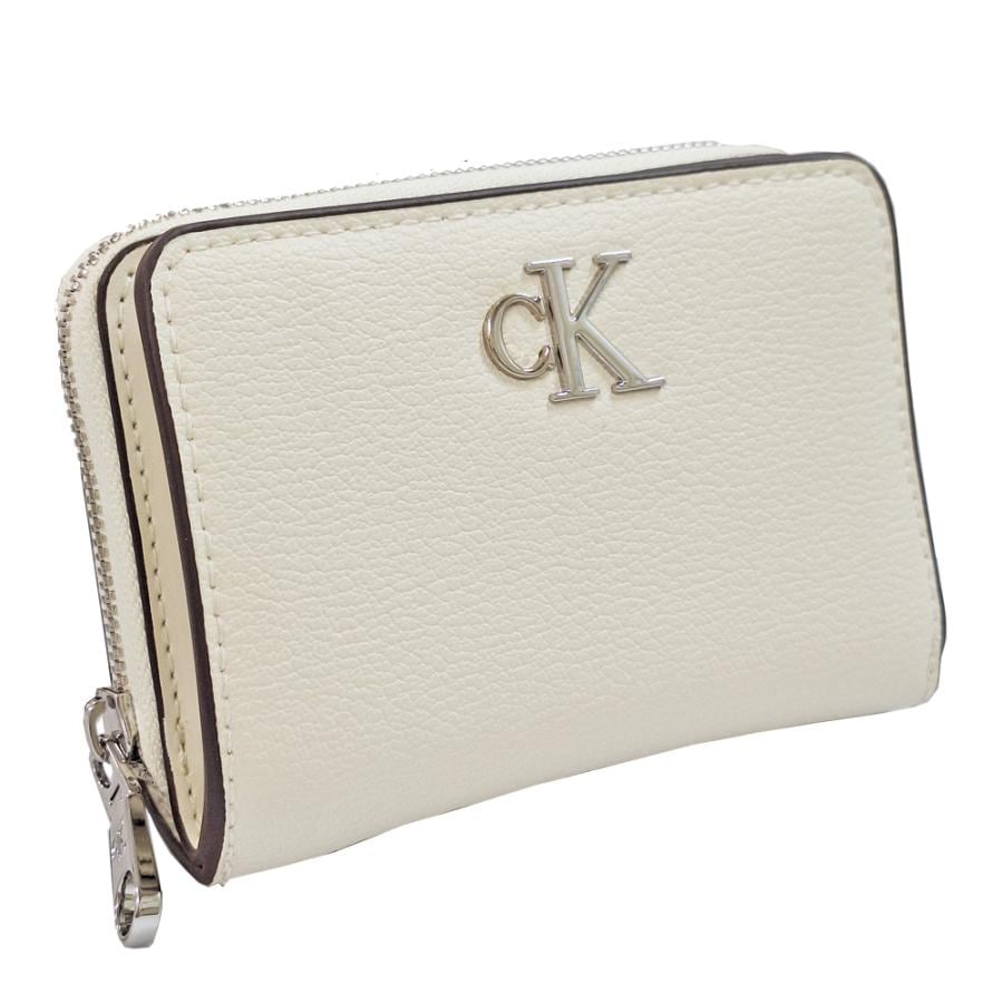 CK JEANS 二つ折り財布 コンパクト財布 ミニ財布 レディース LV04K1009G-CJH アイボリー