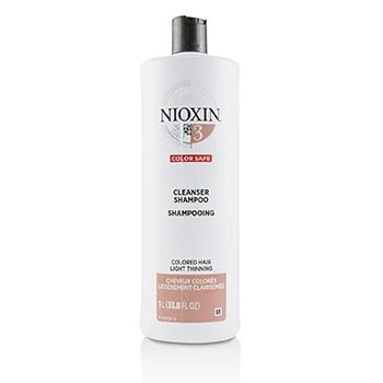 Nioxin ダーマ ピュリファイング システム 3 クレンザー シャンプー (カラー ヘア, ライト シンニング, カラー セーフ)