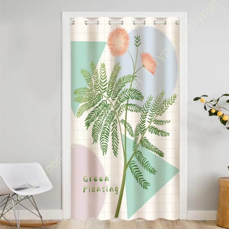 新品キャンペーン間仕切り カーテン リーフ のれん つっぱり式 おしゃれ 暖簾 ロング 間仕切り カーテン ドレープカーテン 遮光 断熱 遮熱 遮像 保温 目隠し のれん 蚊よけ