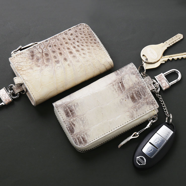 ヒマラヤ クロコダイル キーケース スマートキー メンズ シャイニング 革 カード スマートキー対応 車 カード入れ付き カード入れ スマートキーケース キーリング 本革 レザーキーケース プレゼント