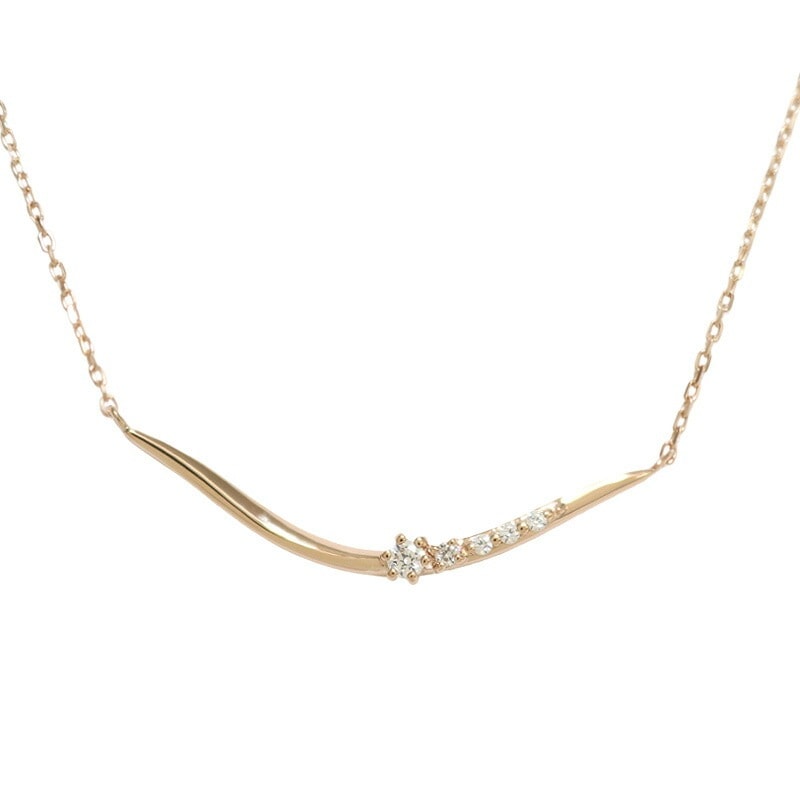 リボン済＆紙袋 4c ネックレス 正規品 レディース ラインモチーフ ネックレス ペンダント 4度 プレゼント シルバー 祝い 喜ばれるギフト