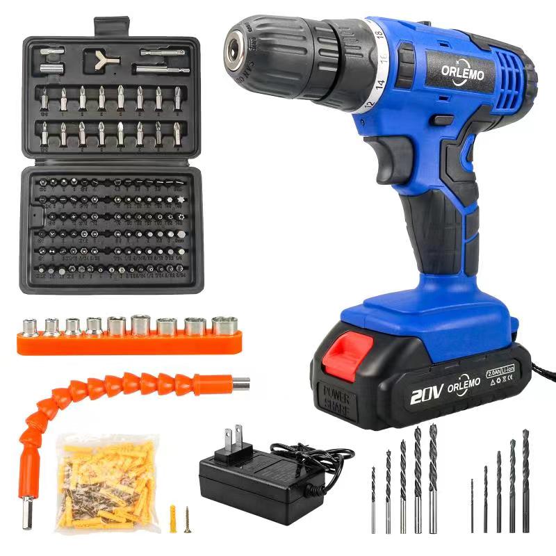 電動ドライバー 充電式 20V コードレス電動ドライバー 電動ドリル 最大トルク35N.m 一台多役 小型 正逆転切り替え 18段階トルク調整 木工穴あけ 金属用ドリル ネジ締め LEDライト付き
