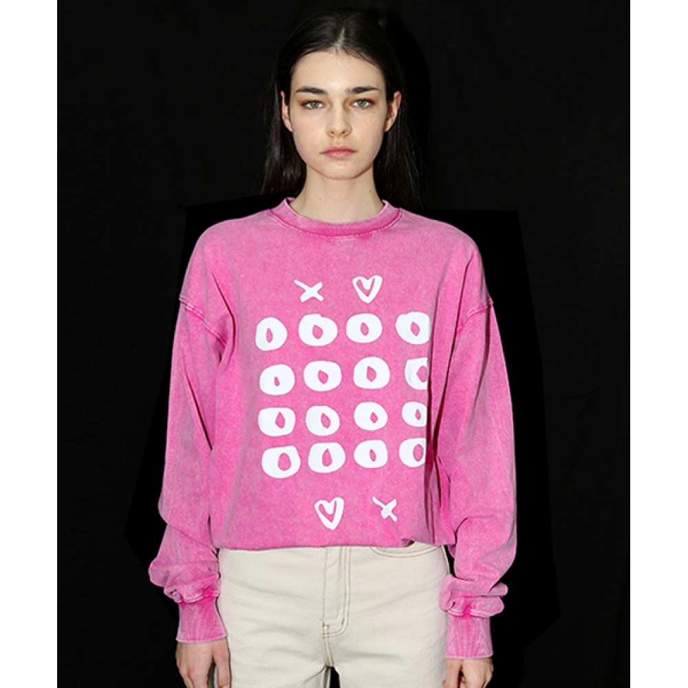 DAMAGE MNEMONICワッシングピンクTシャツ_Washing Pink TS