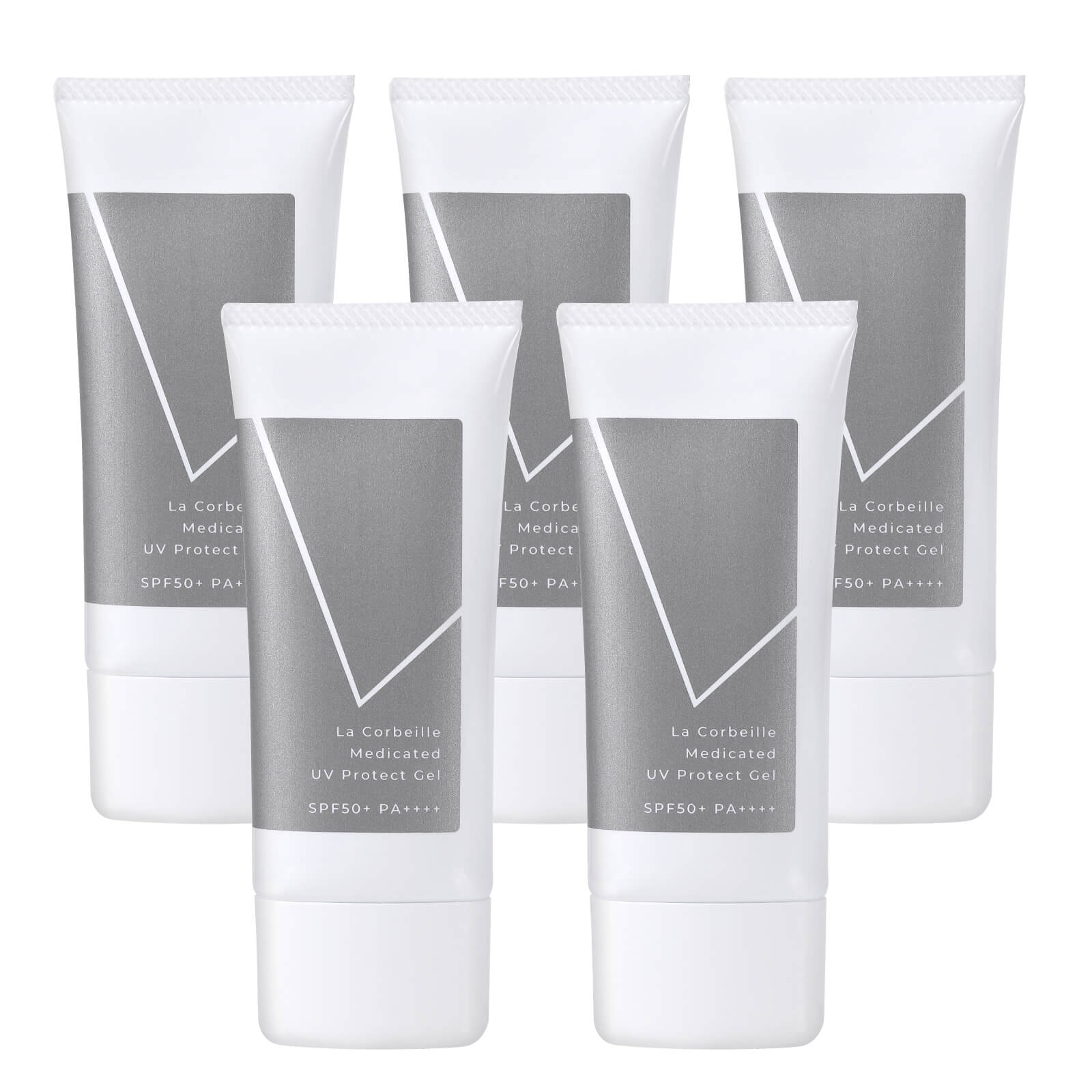 ラ コルベイユ 薬用UVプロテクトジェル 50g SPF50＋ PA＋＋＋＋ 無香料 公式 5個セット