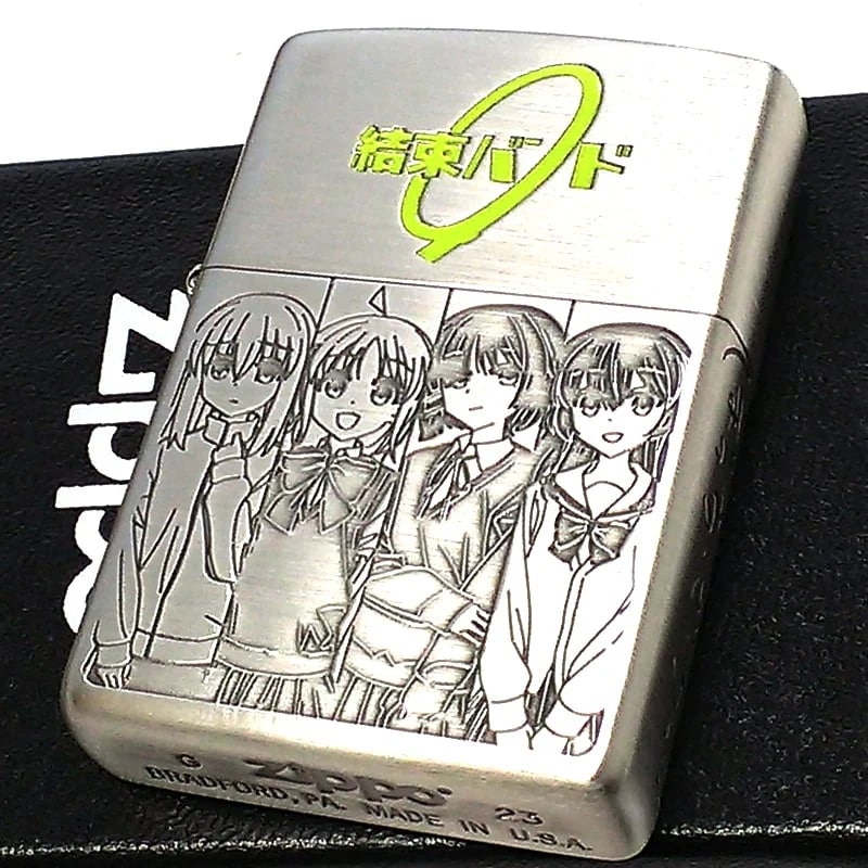 ZIPPO アニメ ぼっちざろっく！ジッポ ライター かわいい シルバーサテン ライブチケット ぼざろ シルバー 結束バンド キャラクター かっこいい レディース メンズ ギフト プレゼント