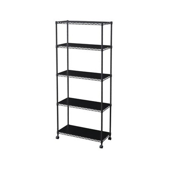 CMM-75185B ブラック カラーメタルラック ウッドボード付き メーカー直送