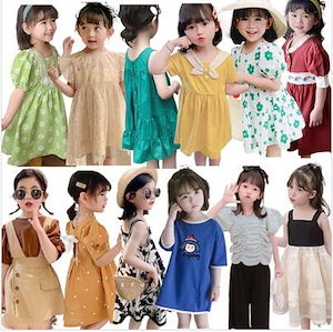 2022夏新品入荷 韓国子供服 ワンピース 半袖ワンピース子供服 女の子 90-130cm