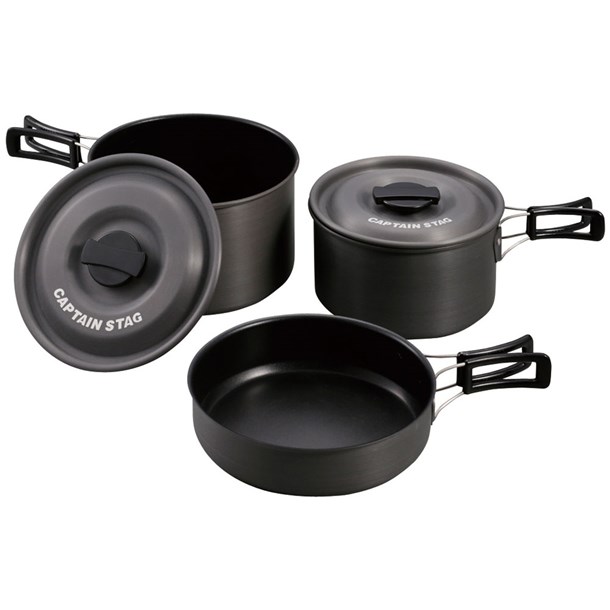 アルミクッカーMセット アウトドアグッズ (uh4204)