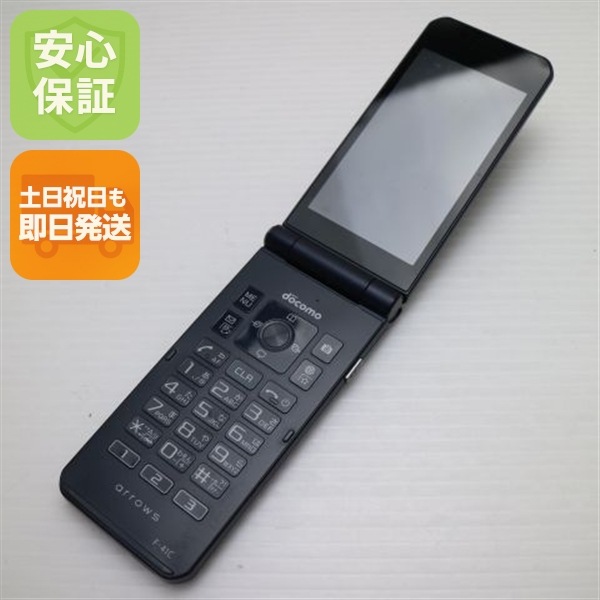 良品中古 arrows ケータイ ベーシック F-41C ネイビー スマホ 白ロム 中古 土日祝発送OK 62