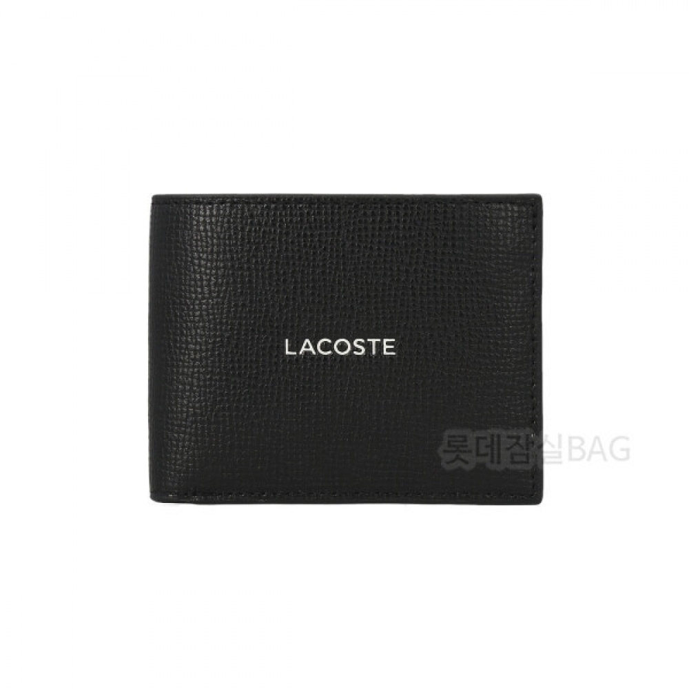 ラコステ メンズ二つ折り財布 OSSIAN 000ブラック JS