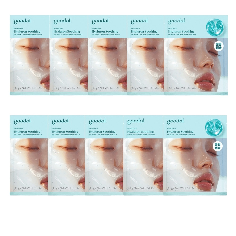 ドクダール ヒアルロン スージング ゲル マスク 10枚/韓国フェイスマスク / 敏感肌 / 保湿ケア / ヒアルロン酸