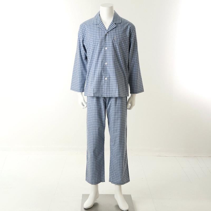サルート先染め綿200数チェック男性パジャマ(WPA2473M)