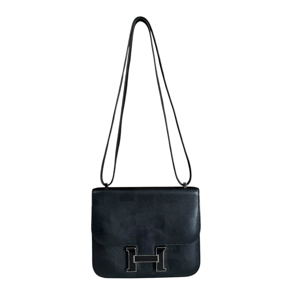 エルメス インプリメOn a Summer Day コンスタンスIII 18 ショルダーバッグ ブラック HERMES 中古