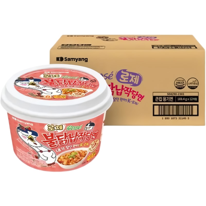 【%OFF】ロゼブルダック CUP 平たい春雨 ロゼブルダックタンミョン(169.4g) x 12EA (1BOX)