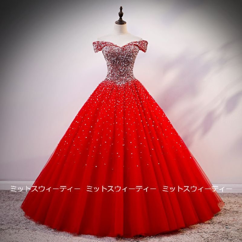 カラードレス ウエディングドレス ロング 結婚式 花嫁 演奏会 オフショルダー 披露宴 イブニングド
