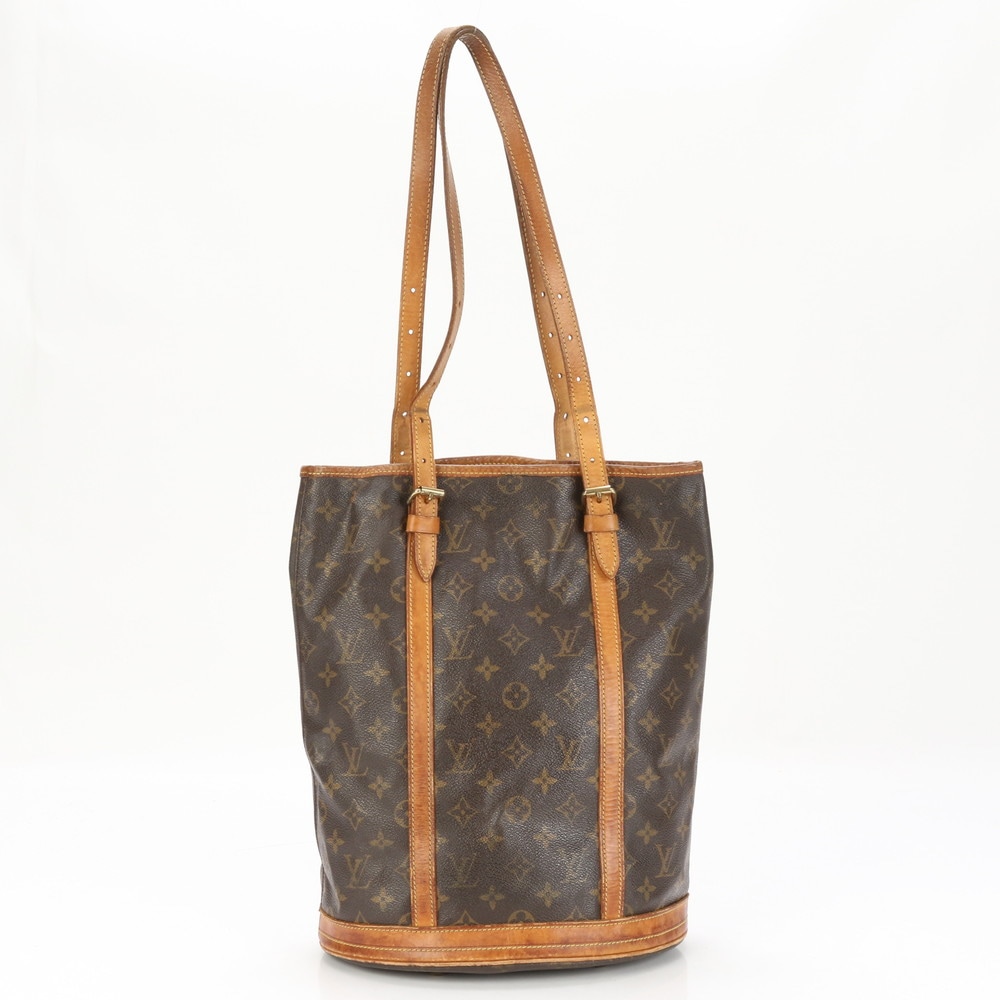 ヴィンテージ モノグラム バケット GM M42236 レザー×コーティングキャンバス トート バッグ 肩掛け ショルダー ハンド A4 レディース EEE BG5-9 中古