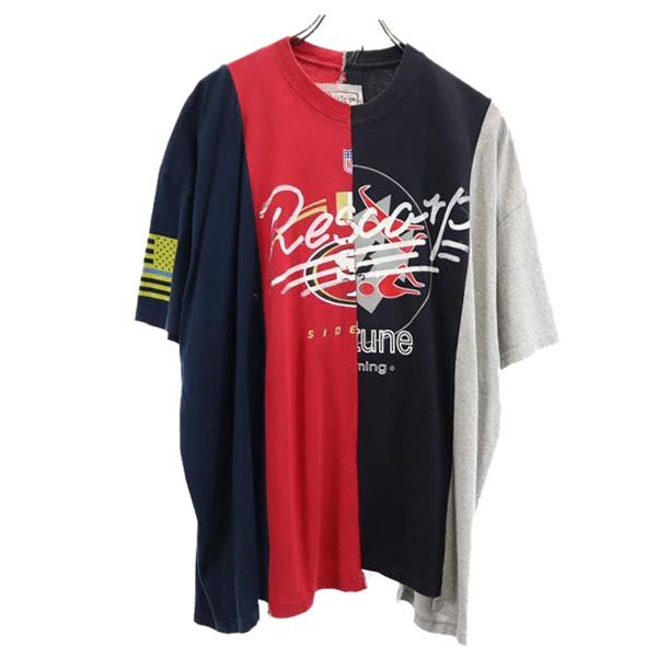 リスカープ 23ss リメイク 半袖 Tシャツ 赤×紺×グレー RESCARP メンズ 7,200円