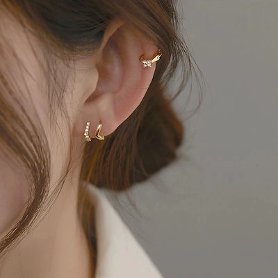 Qoo10] 春のピアス 2025春 シンプル 新作開 : 腕時計・アクセサリー