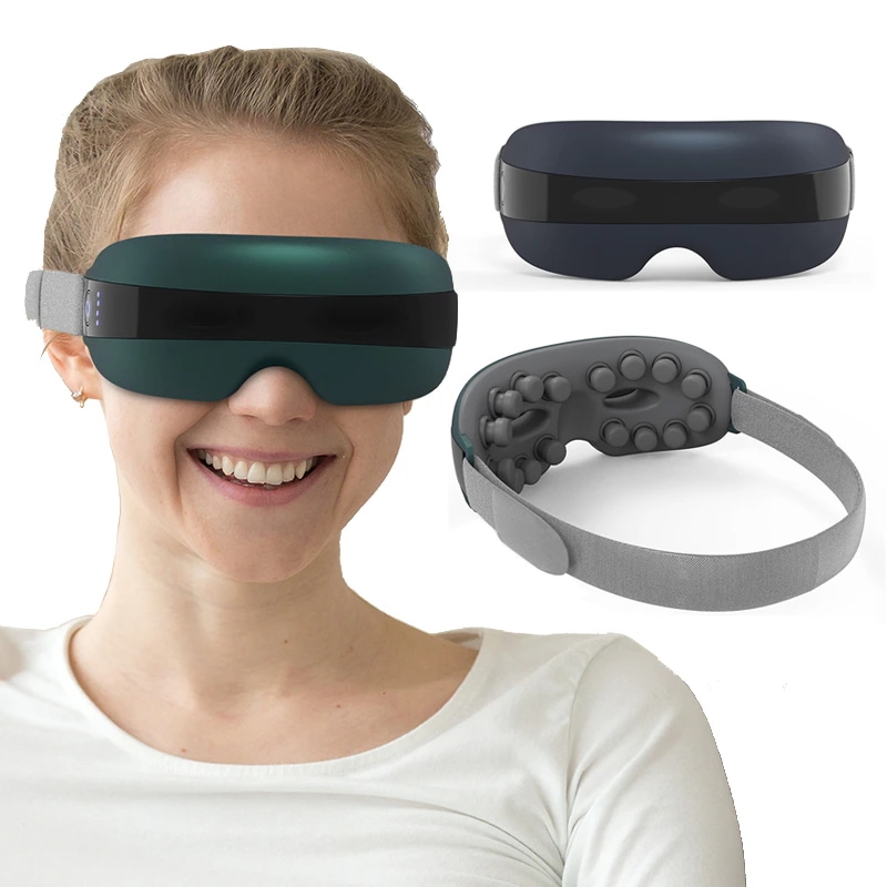 目アイマッサージ器エアバッグ透視可能振動目疲れ緩和リラックス微小循環促進ツボマッサージ