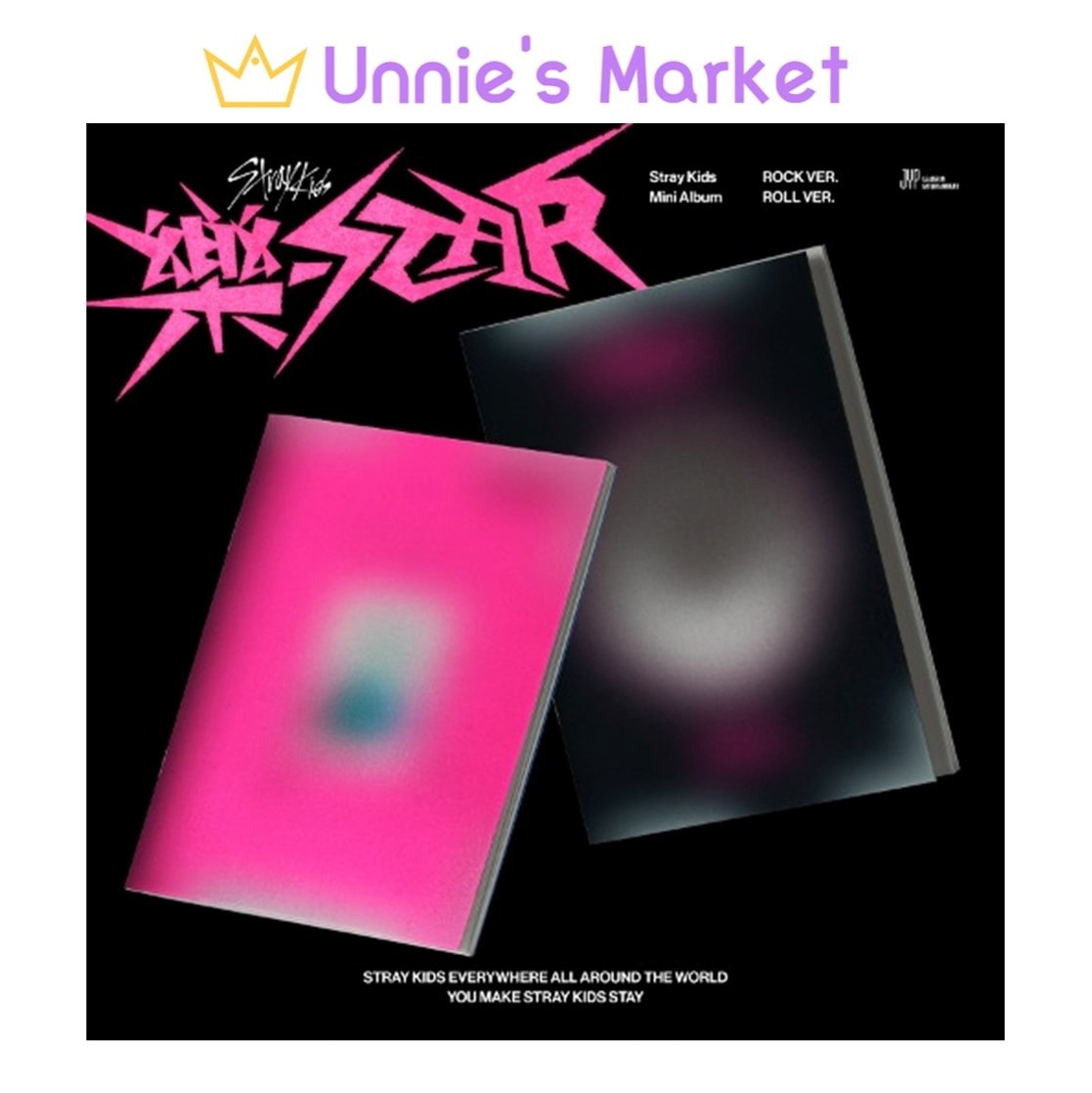 [SET] STRAY KIDS - ROCK STAR (ROCK Ver., ROLL Ver.) + Free Photocard 1EA(fan-made)