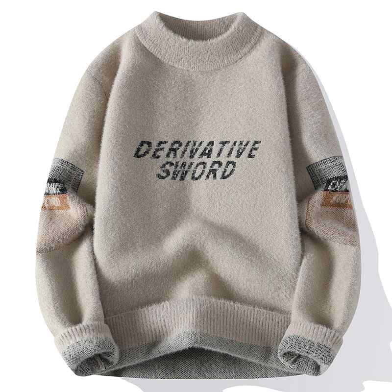 メンズ 服 シンプル ファッション オシャレ 大人 かっこいい 大きいサイズ ストリート 紳士服 セーター 秋冬 ファッション ラウンドネック ジャケット