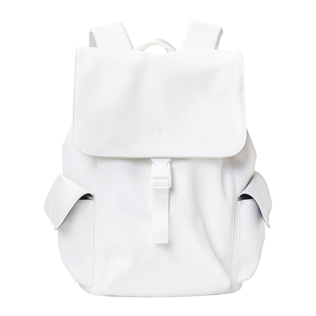 MATTE COATED RUCK SACK-TRA WHITE