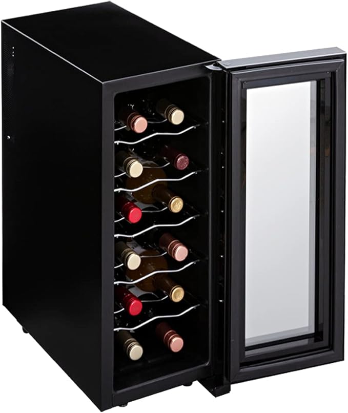 12本収納 33L 12~18℃ ペルチェ式 庫内LED ミラーガラス メーカーPWC-331P-B