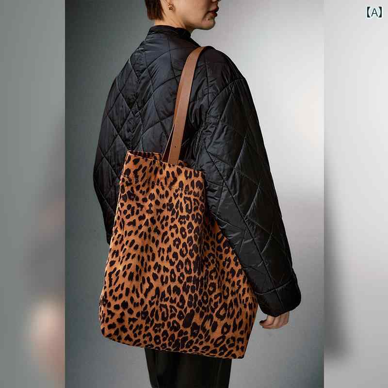 トートバッグ レディース 鞄 ヒョウ柄 レオパード 大容量 ショルダーバッグ レトロ おしゃれ プリント キャンバス 通勤 通学