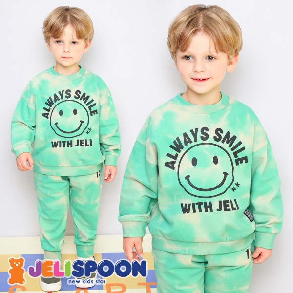タイダイスマイル上下服/子供服