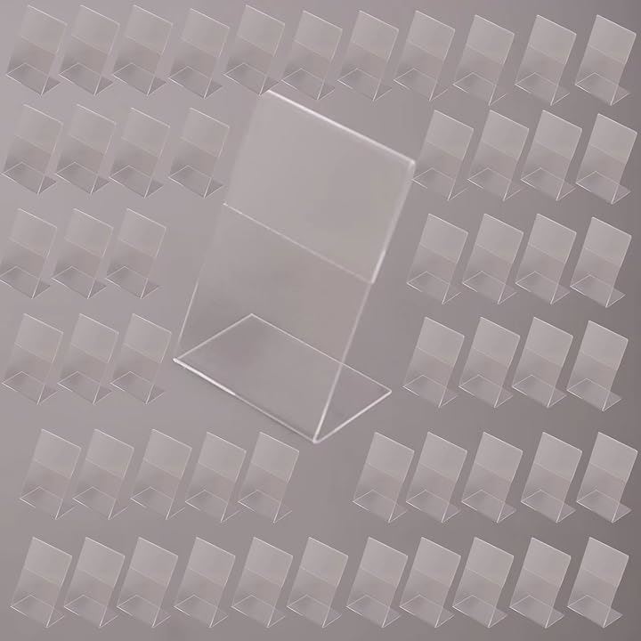 ポップスタンド 展示 名刺サイズ 縦 カードスタンド カード立て L型 アクリル アクリルスタンド プライスカード立て pop 卓上 卓上スタンド( 透明)