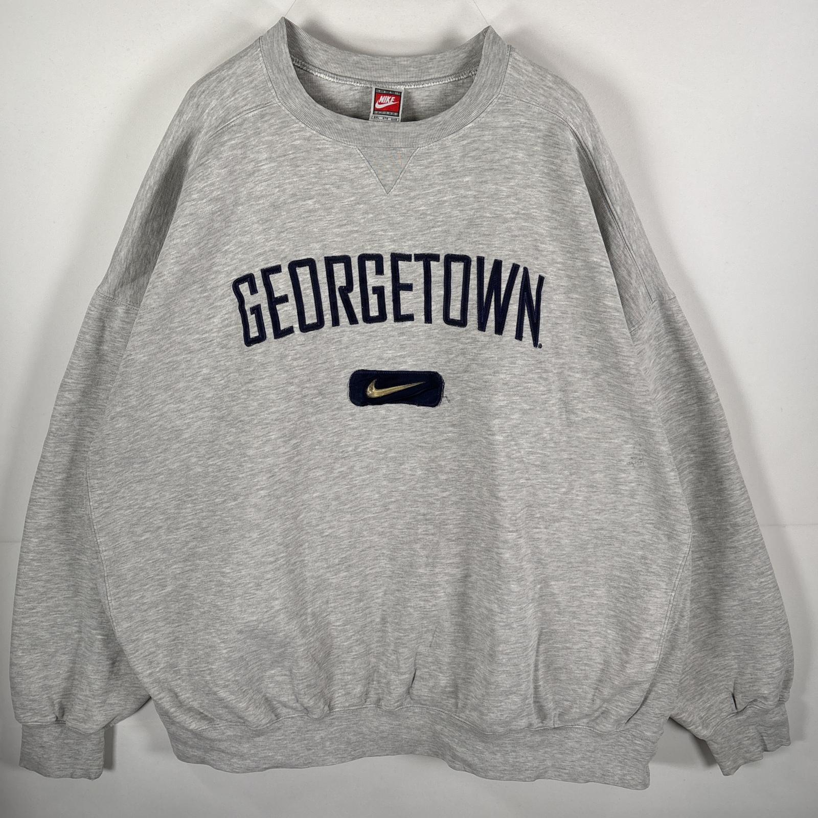 古着 90s/90年代 スウェット リバースタイプ ビッグサイズ 刺繍プリント XXXXL グレー メンズ