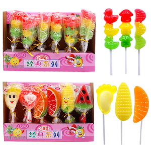 お菓子 フルーツキャンディー 韓国お菓子 形ロリポップ ミックスフルーツフレーバー