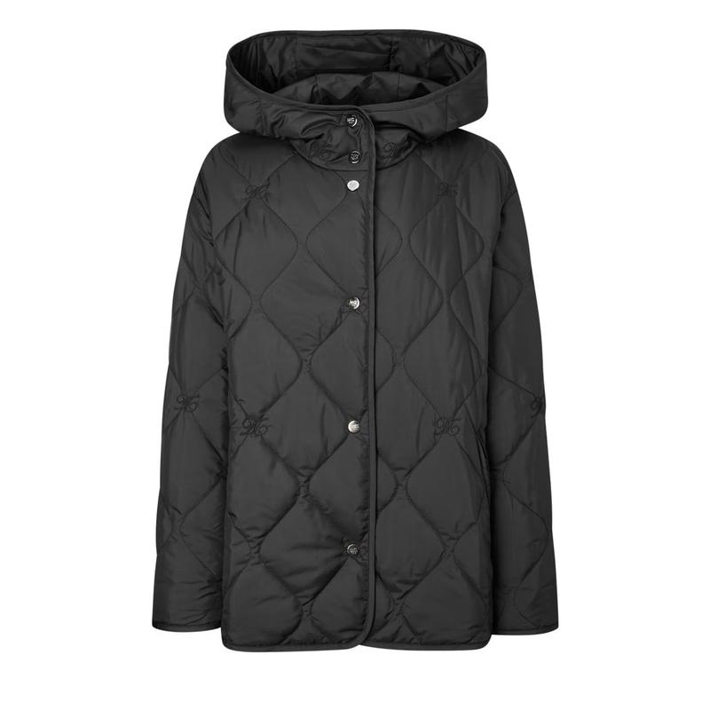 女性刺繍キルティングフード付きミドルヒップ軽量ジャンパー（DNJU5D714BK）_s 54,813円