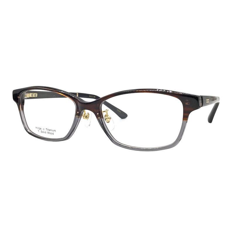 メガネ WD005 C-3 ブラウングレーハーフ/紫光檀 53mm