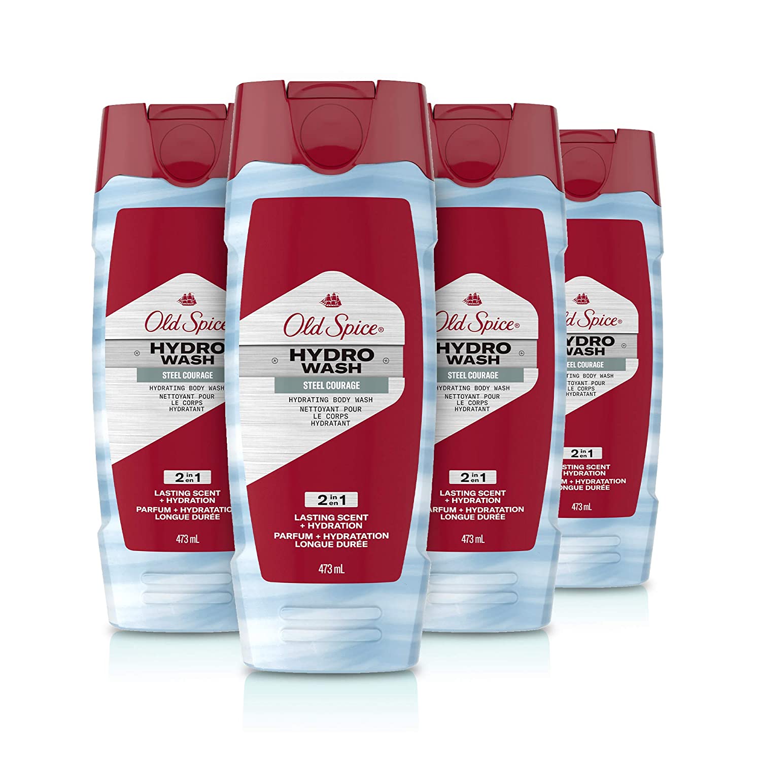Old Spice Hydro Body Wash 最高の働きをするコレクション スチール勇気 16