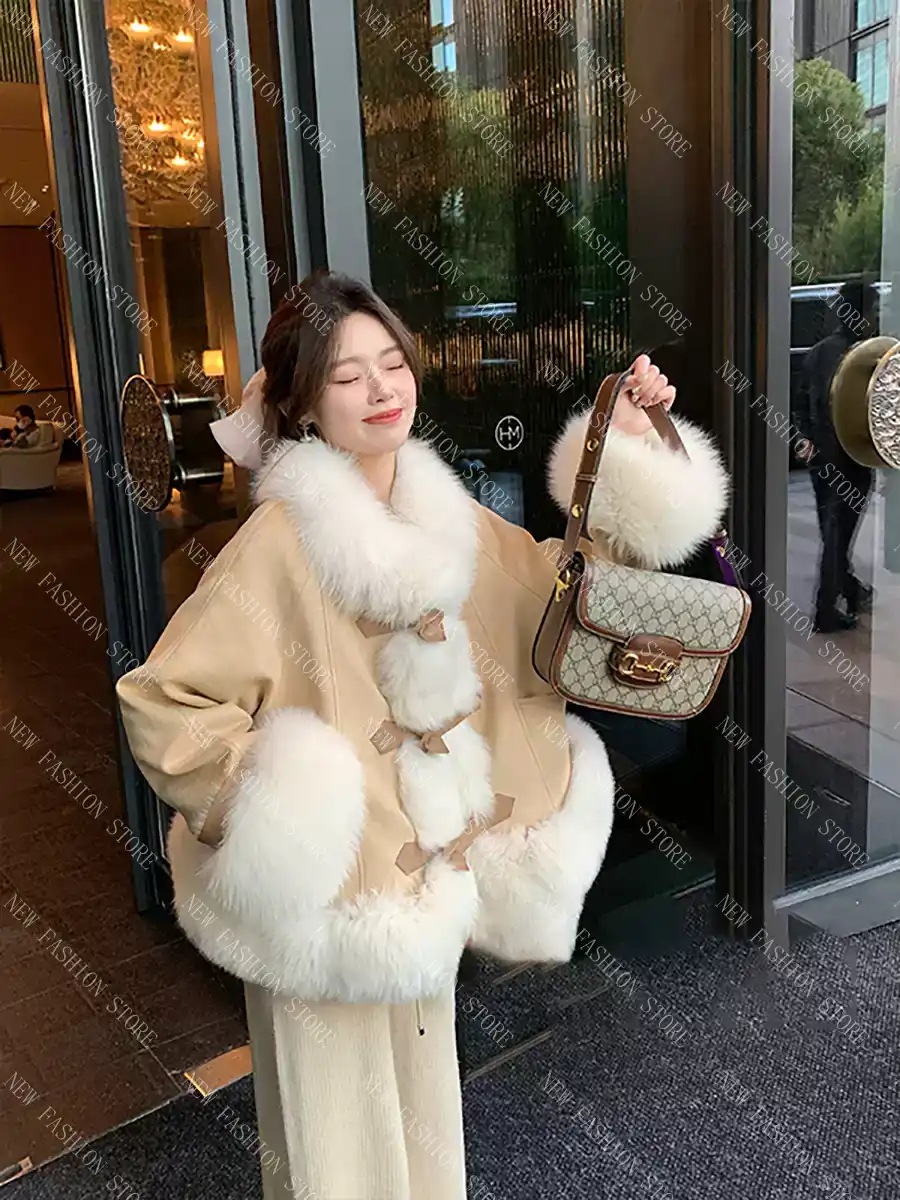 韓国系コート女性秋冬ショート丈新作コットン-28