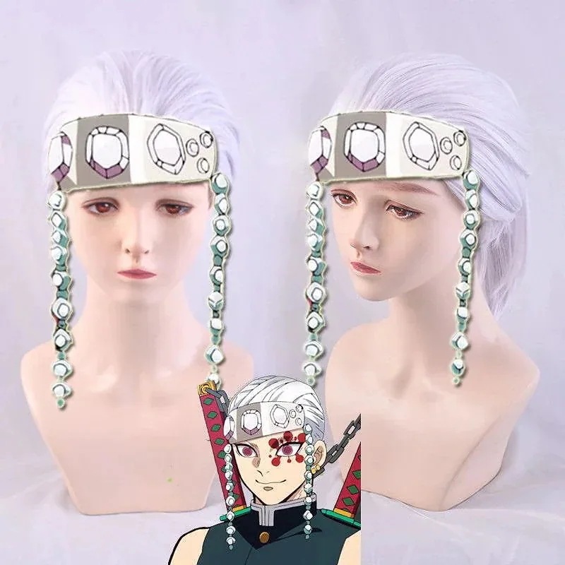 鬼滅の刃 宇髄 天元 うずい てんげん コスプレウィッグ ネット付き コスチューム