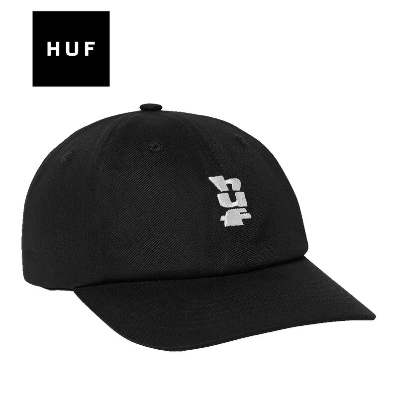 HUF キャップ ハフ 帽子 6パネル メンズ レディース ブランド 大きいサイズ おしゃれ 黒