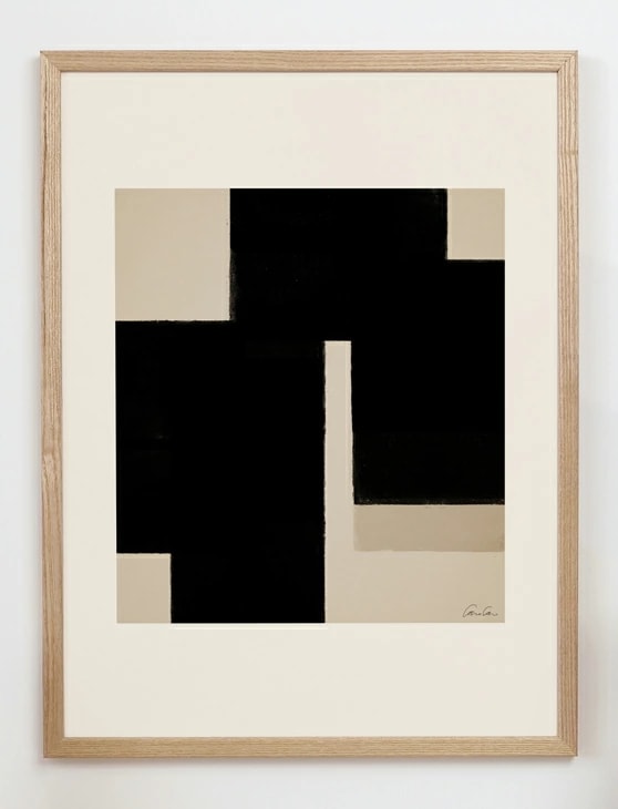 CARO CARO PRINTS Black Abstract Art Print 5,115円