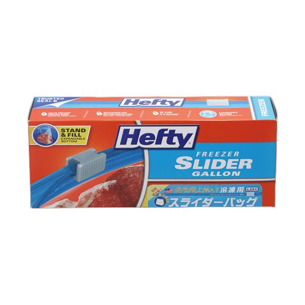 （まとめ）東洋アルミ Hefty スライダーバッグ冷凍/解凍用 L 1パック（25枚）[x5セット]
