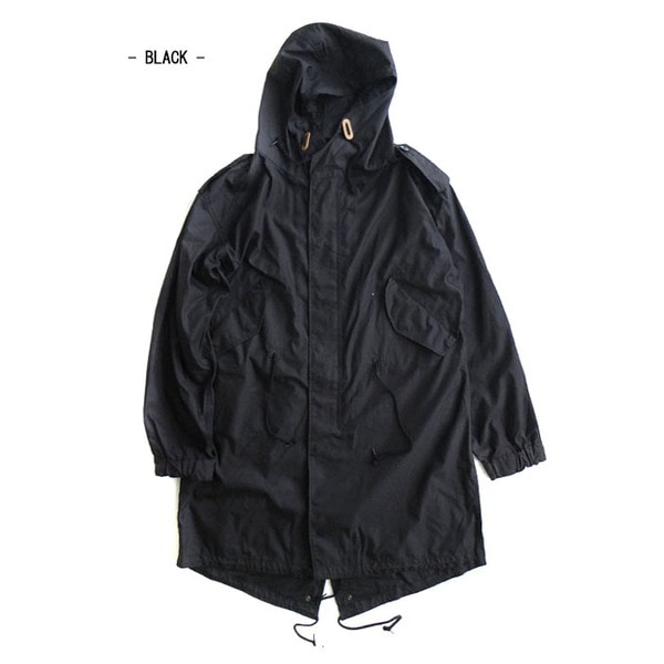 アメリカ軍M-51青島ライナーモッズコートシェル リバイバルモデル ブラックSサイズ（日本対応サイズXL相当）