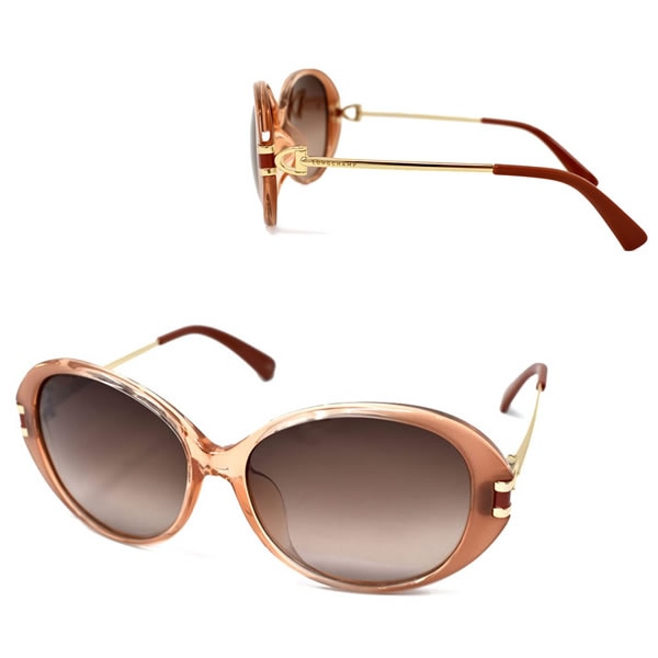 LO610SA-749 サングラス アジアンフィット ピーチブリック ゴールド ブラウングラデーション UVカット レディース