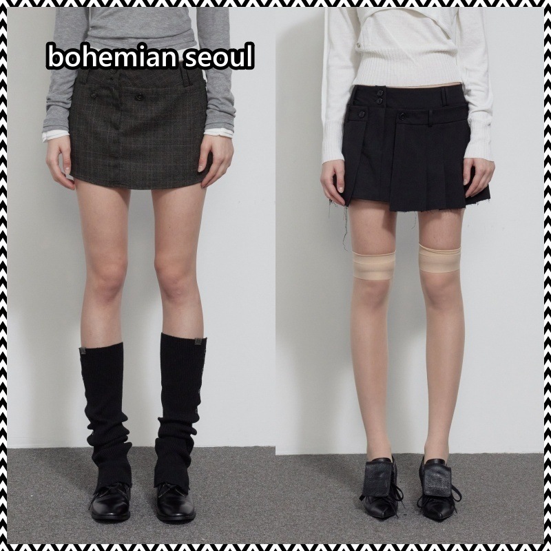 bohemian seoul LAYERED WRAP MINI SKIRT