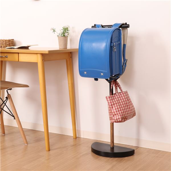 バックパックスタンド ブラック ポールハンガー ハンガー ランドセル収納 衣類収納 バック収納