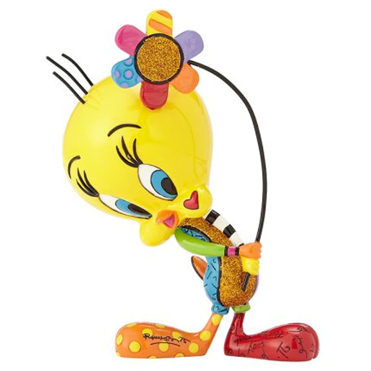 【ROMERO BRITTO】ロメロ ブリット ルーニーテューンズ ブリット LOONEY TUNES BY BRITTO トゥイーティー&フラワー G0028-8470-4058184