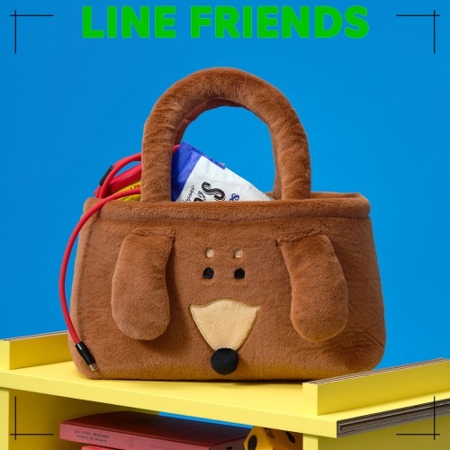LINE FRIENDS公式 JOGUMAN ウッディー ヒーロー ぬいぐるみ ショルダーバッグ